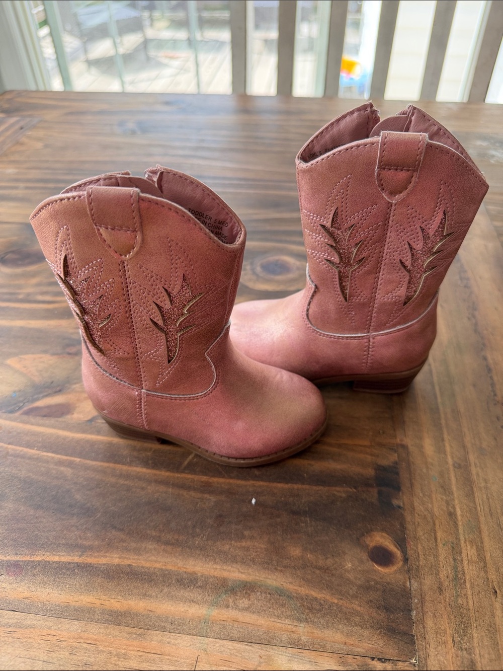 jumping beans Pink Toddler Western Boots